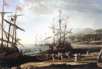 尅勞德 洛朗 Marine with the Trojans Burning their Boats 尅勞德 洛朗 Marine with the Trojans Burning their Boats